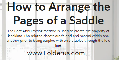 How to Arrange the Pages of a Saddle