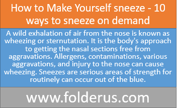 How to Make Yourself sneeze
